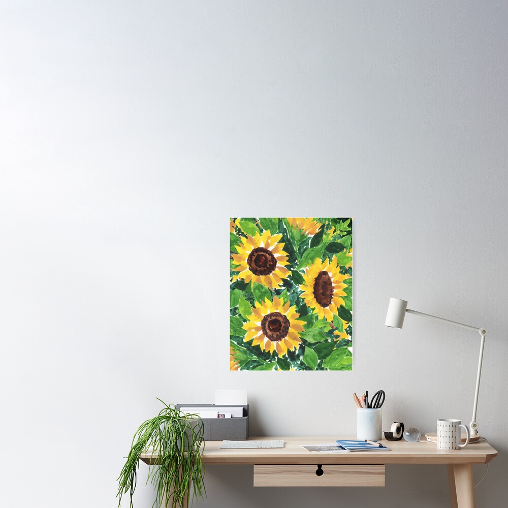 Bright Yellow Impressionistic Sunflower Watercolor Canvas Print / Canvas  Art by Irina Sztukowski - Pixels