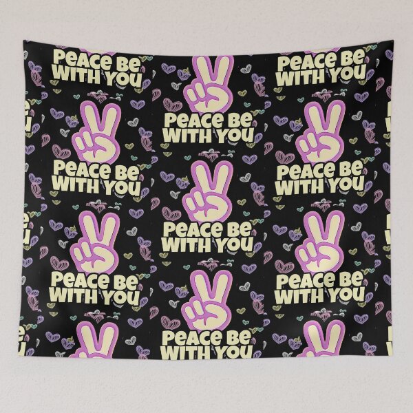 Item preview,  Peace Be With You - Hearts and Hand Peace Sign - by Boo-da-chay designed and sold by Boo-da-chay.