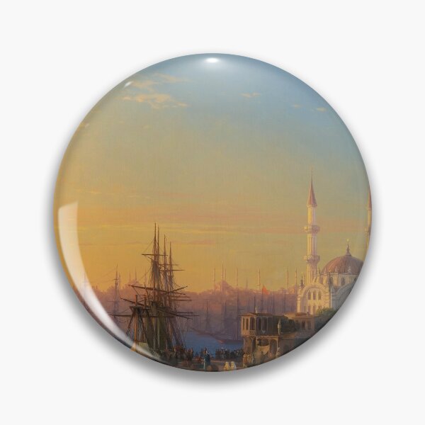 Artikelvorschau, mit der neu errichteten Ortaköy-Moschee (1856) von Ivan Aivazovsky. entworfen und verkauft von George Arakelov.