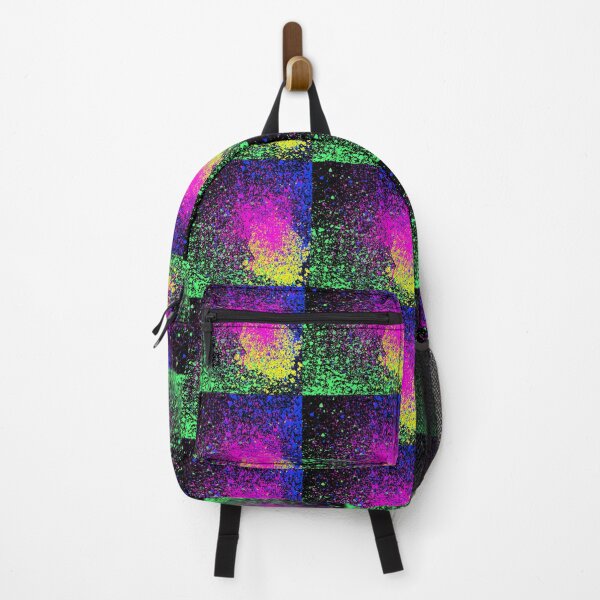 Item preview, Colorful acrylic paint splatter blob on black designed and sold by Smith60Designs.