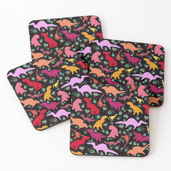 Item preview, Dinosaur Pattern - Little Carnivores (Black) designed and sold by KBMasquerade.