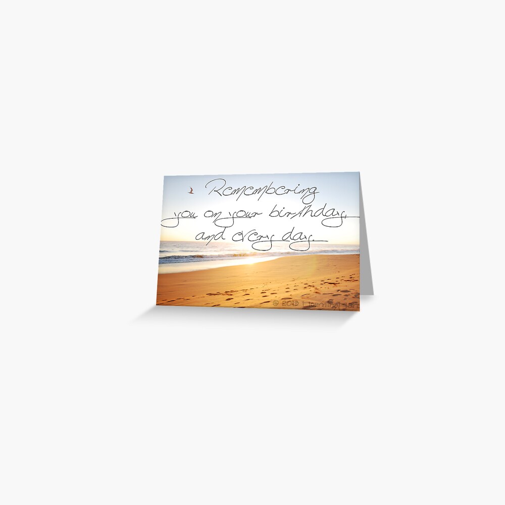 Remembering You On Your Birthday And Every Day Greeting Card By