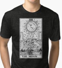 The Moon Tarot Card - Major Arcana - fortune telling - occult Tri-blend T-Shirt