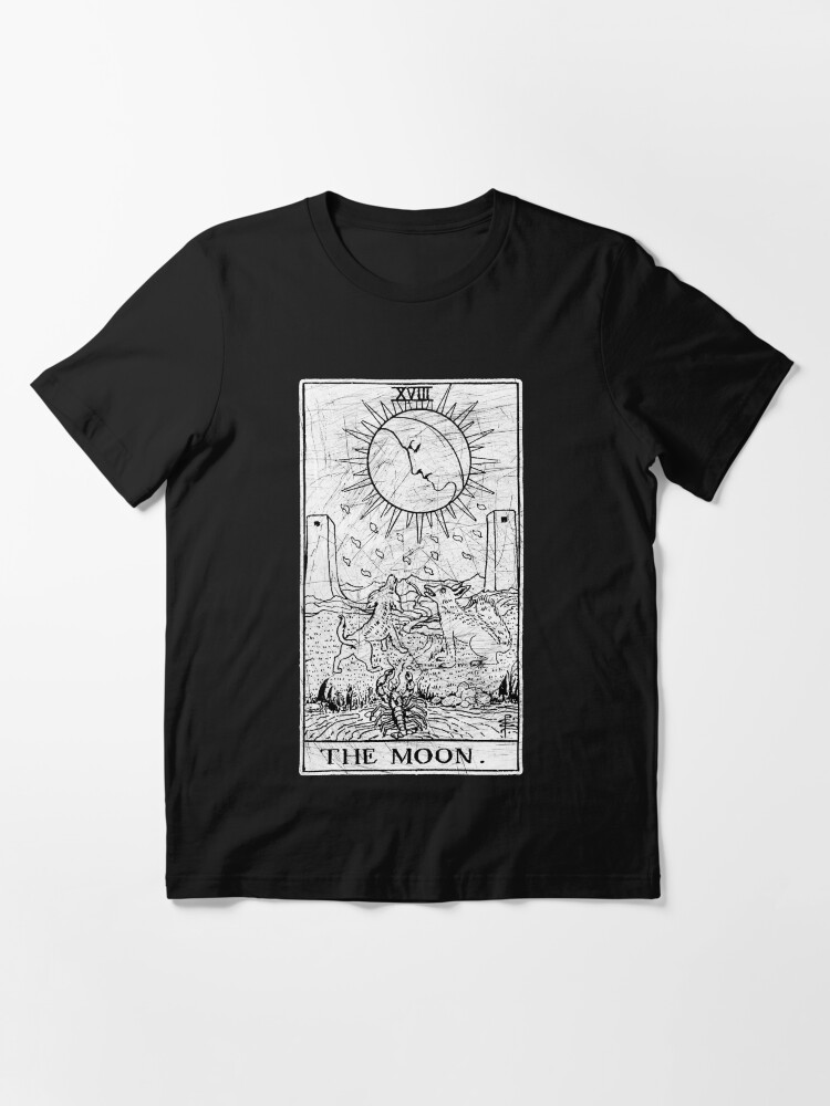 Alternate view of The Moon Tarot Card - Major Arcana - fortune telling - occult Essential T-Shirt