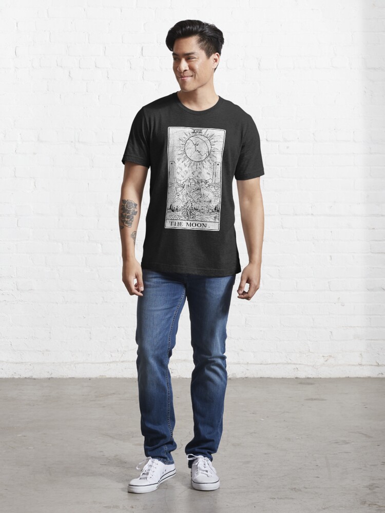 Alternate view of The Moon Tarot Card - Major Arcana - fortune telling - occult Essential T-Shirt