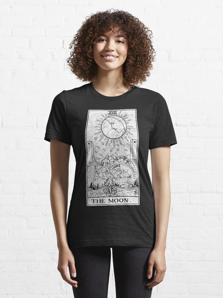 Alternate view of The Moon Tarot Card - Major Arcana - fortune telling - occult Essential T-Shirt