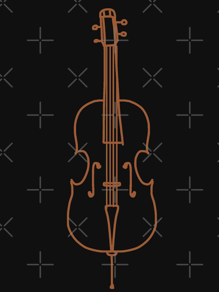 Colorful Cello Line Art by bassoongirl123