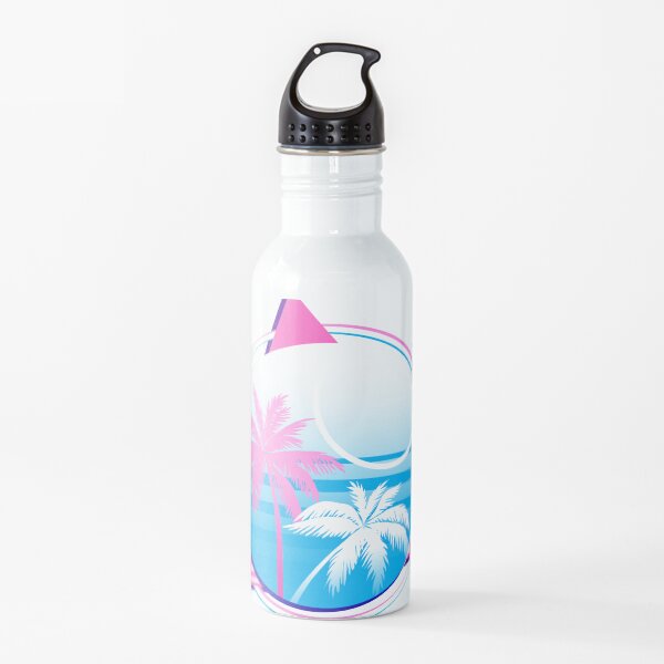 Synthwave Trans Flag Water Bottle