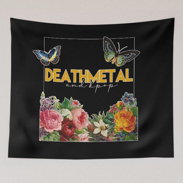 Item preview, DEATH METAL AND KPOP Floral Butterflies designed and sold by SugarSaint.