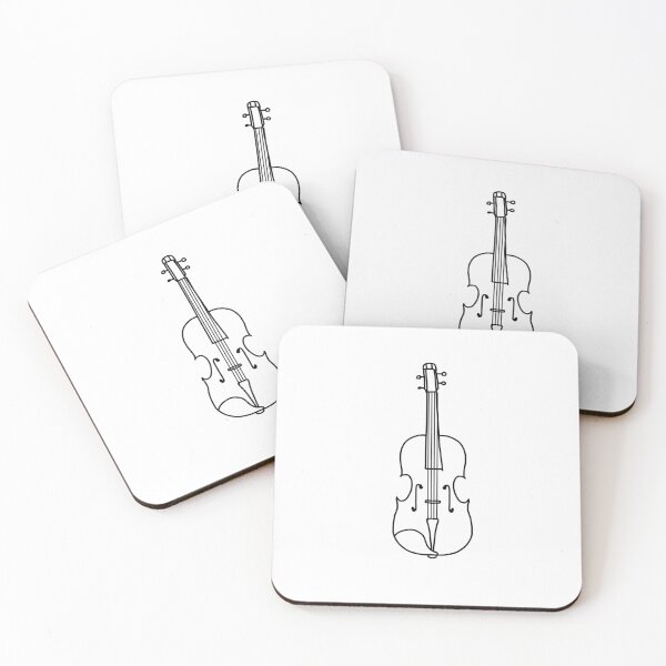 Item preview, Black And White Violin Or Viola Line Art String Instrument designed and sold by bassoongirl123.