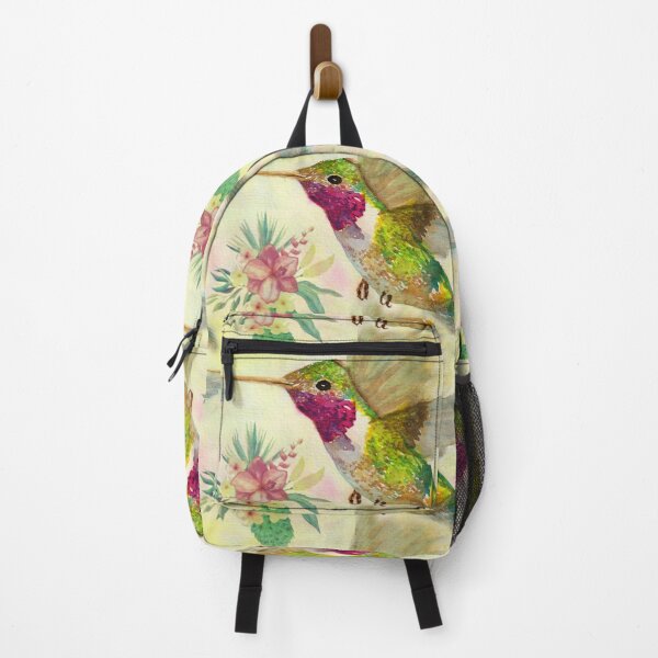 Item preview, Watercolor Hummingbird Vintage Tropical Flowers designed and sold by MMArtStudio.