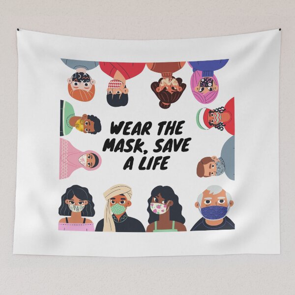 Item preview, Wear the Mask, Save a Life designed and sold by PeacePlanet.