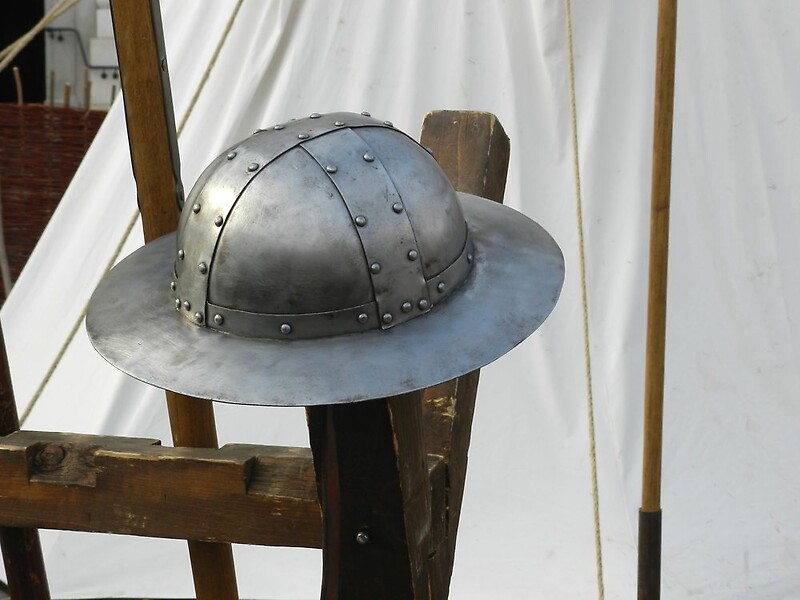 "Medieval Riveted Iron Helmet" by ivDAnu Redbubble
