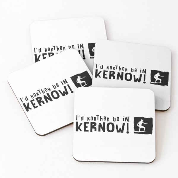 Item preview, I'd rather be in Kernow Surfer Logo Black on White designed and sold by Logo-A-GoGo.
