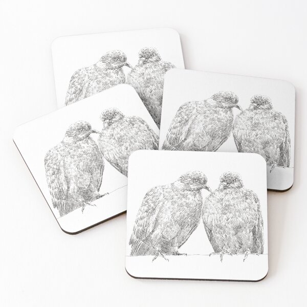 Item preview, A pair of pigeons designed and sold by CharlieCreature.