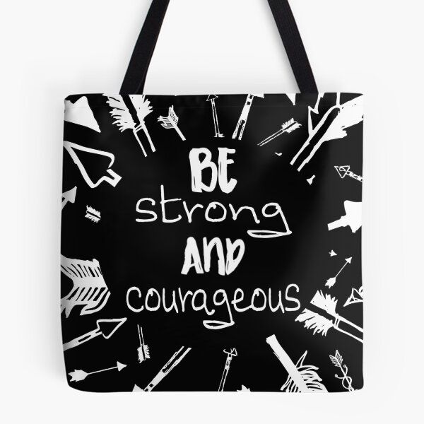 Item preview, Be Strong and Courageous - Black & White designed and sold by Textography1.