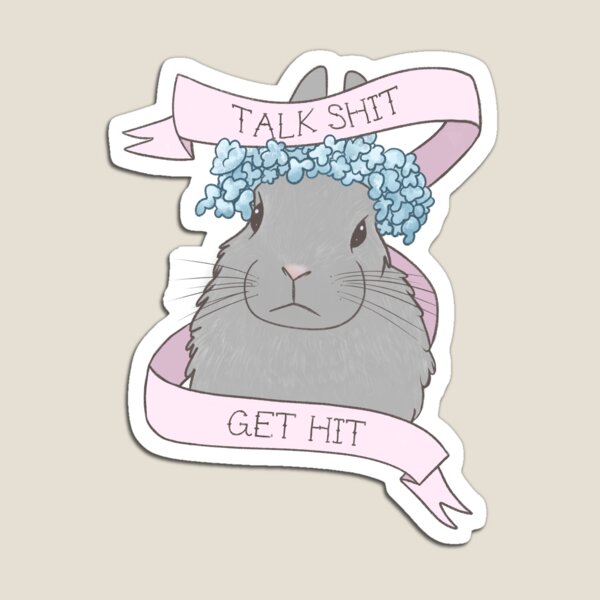 Talk Shit Get Hit! Bunny Magnet