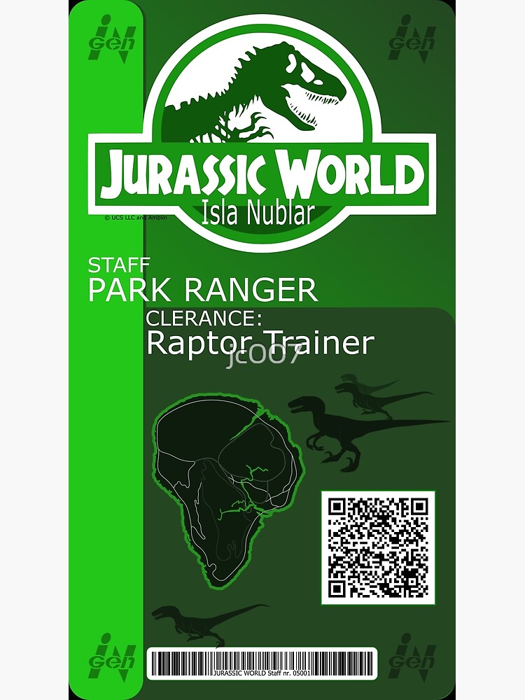 Printable Jurassic Park Id Badge Template Free Printable Jurassic Park Id Badge Template Free