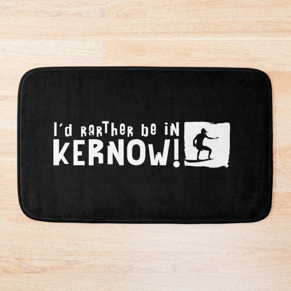 Item preview, I'd rather be in Kernow Surfer Logo White On Black designed and sold by Logo-A-GoGo.