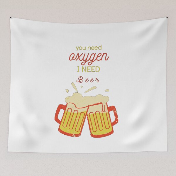 Item preview, You need oxygen i need beer (funny quotes) designed and sold by Slangt-shirt.