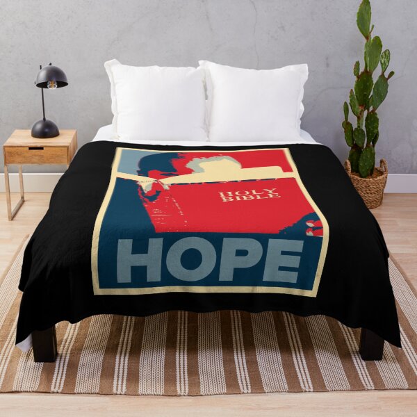 Item preview, Contemporary Bible Hope Poster Design Christian Art (black background) designed and sold by sinceanna.
