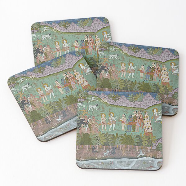 Item preview, Antique Indian Painting Mythological Mural designed and sold by worldways.