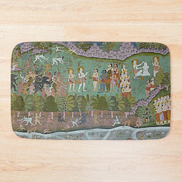 Item preview, Antique Indian Painting Mythological Mural designed and sold by worldways.