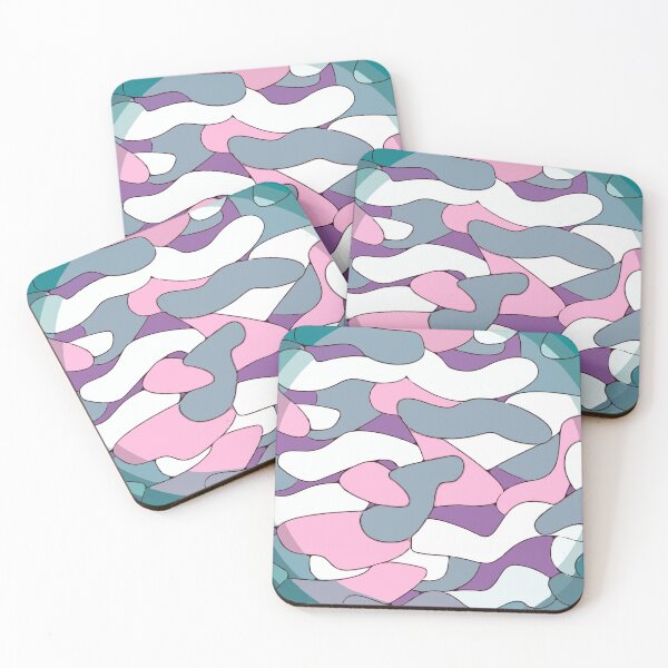 Item preview, Camouflage Modern bold design pink purple white camo art designed and sold by Shirtilike.