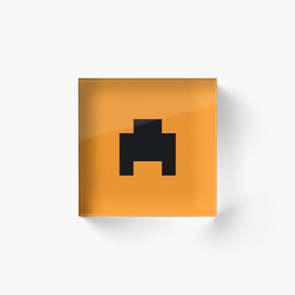 Aperçu de l'œuvre Visage Creeper - Orange créée et vendue par BlusparkStudio.