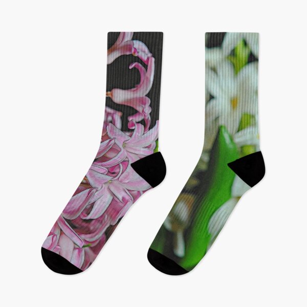 Item preview, Pink and White Hyacinths designed and sold by bloomingvine.