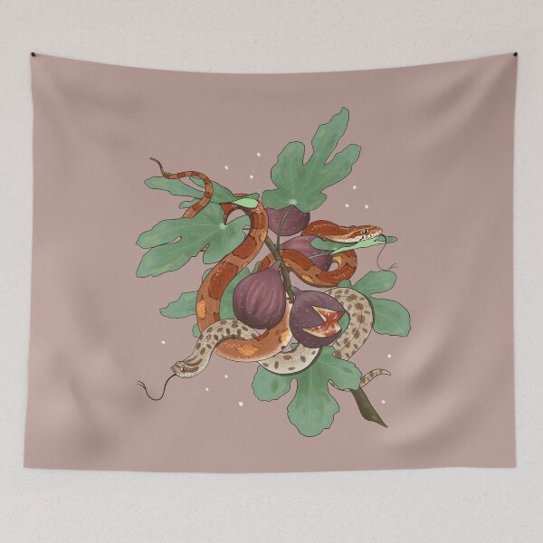Item preview, Corn Snake and Hognose Snake with Figs designed and sold by Paige Penrose.