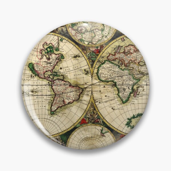 Item preview, World Map 1689 - Double Hemisphere designed and sold by NewNomads.