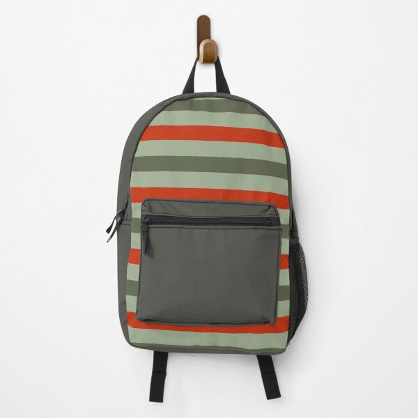 Item preview, green red  stripes - striped designed and sold by ZiphGames.