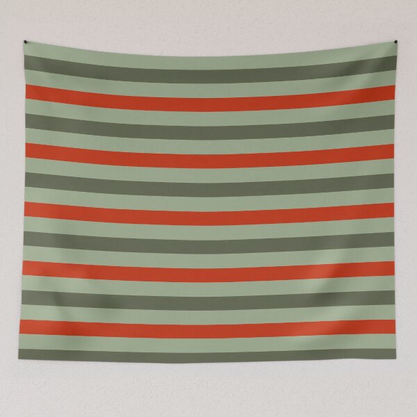 Item preview, green red  stripes - striped designed and sold by ZiphGames.