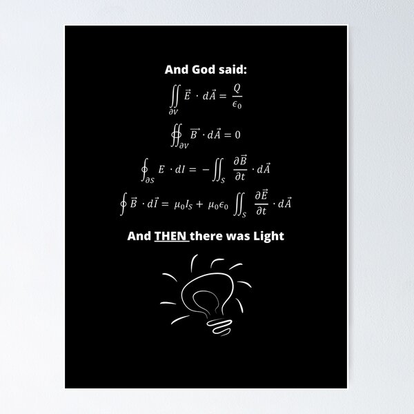 Item preview, Reality Glitch’s Maxwell’s equations – And God Said..... And There Was Light T-Shirt  designed and sold by teezenith.