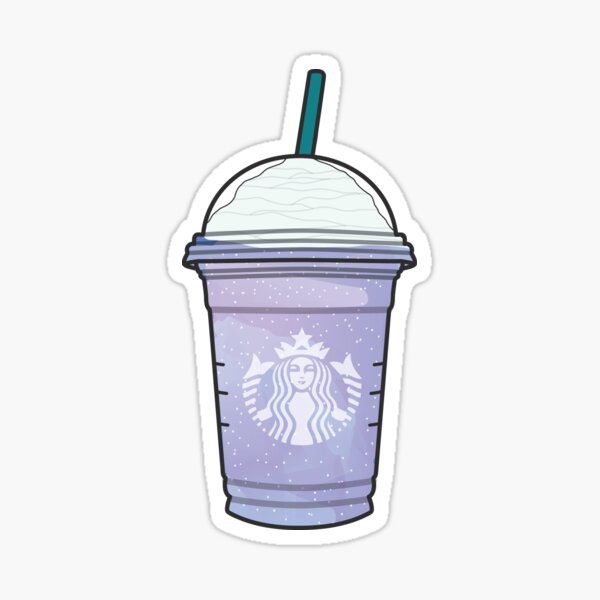 Purple Galaxy Starbucks Stickers | Redbubble