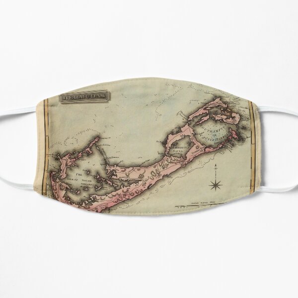 Map of Bermuda 1823 Flat Mask