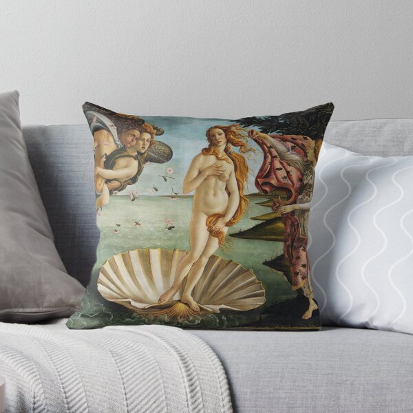 Birth of Venus - Botticelli Throw Pillow