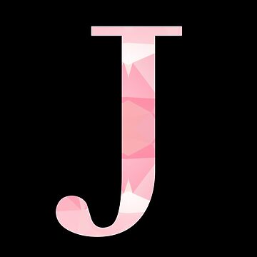 Letter J monogram custom girls name pink stickers