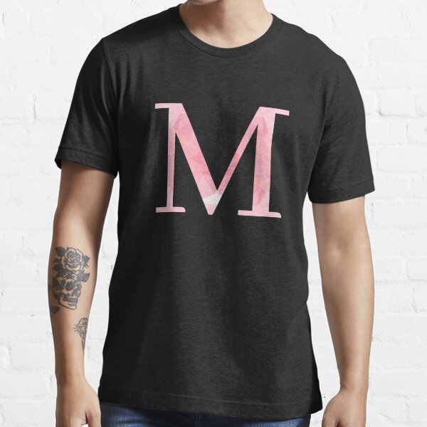 Pink Glitter Letter M Essential T-Shirt for Sale by DevineDesignz