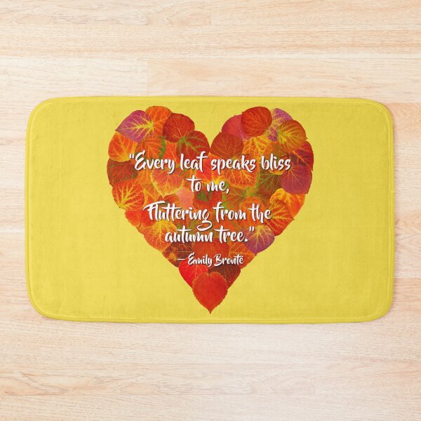 Item preview, I Love Autumn—Red Aspen Leaf Heart 1, Brontë Quote designed and sold by GobaFineArts.