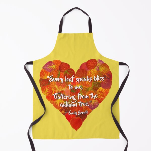 Item preview, I Love Autumn—Red Aspen Leaf Heart 1, Brontë Quote designed and sold by GobaFineArts.