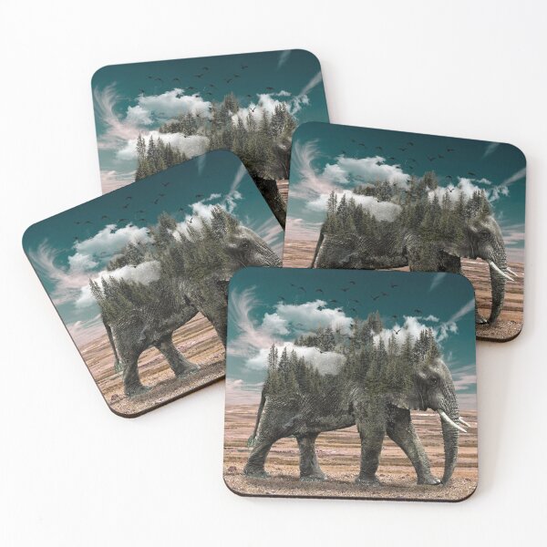 Item preview, Elephant forest nature art designed and sold by Designs24U.