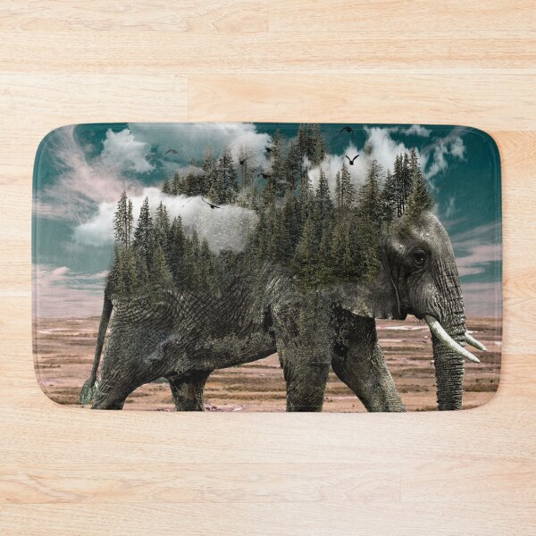 Item preview, Elephant forest nature art designed and sold by Designs24U.