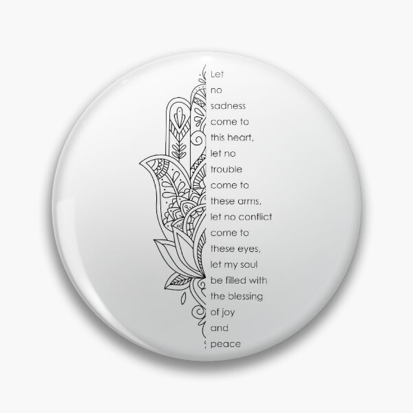 Item preview, Fatima hand with the Prayer (crisp, black drawing) designed and sold by FK-UK.