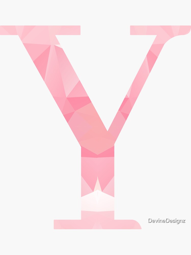 Pink Glitter Letter Y Sticker for Sale by DevineDesignz