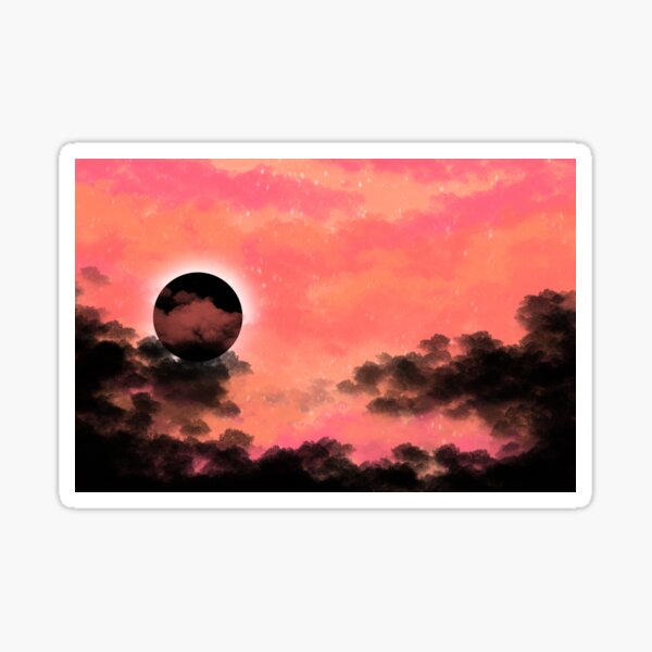 Midnight - Abstract Digital Painting Sticker