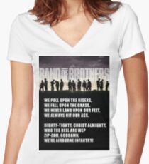 Band of Brothers - Airborne Infantry Women's Fitted V-Neck T-Shirt