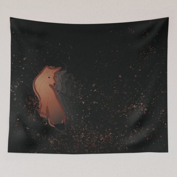 Item preview, Paint Splatter Red Fox On Black designed and sold by TJFox.