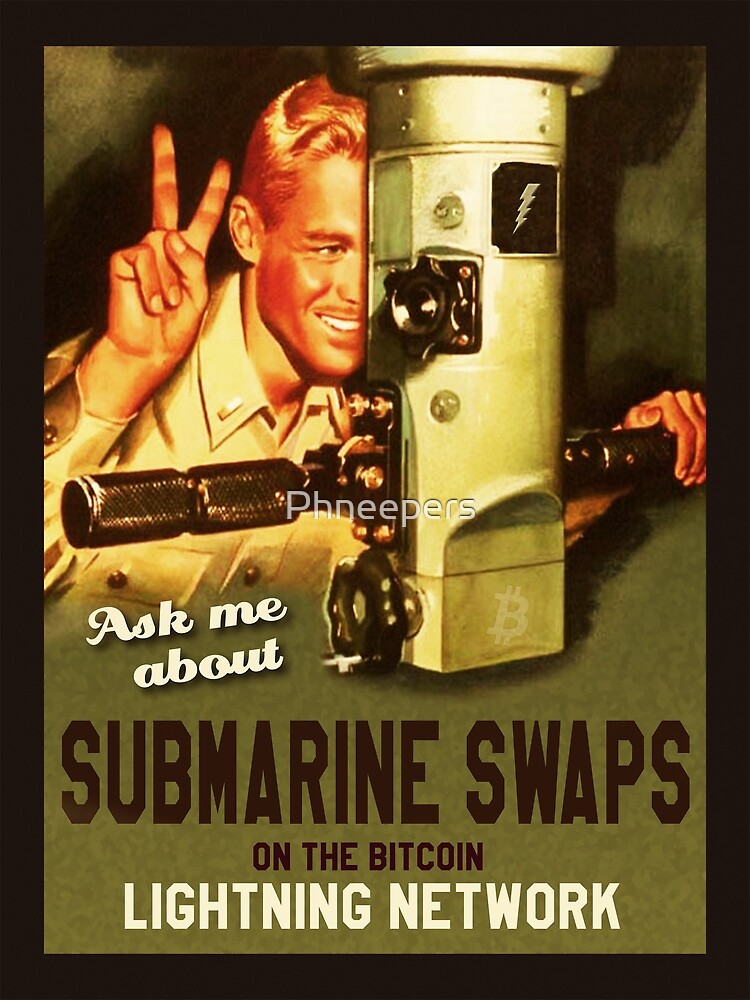 Disover Bitcoin - Ask Me About Submarine Swaps Premium Matte Vertical Poster